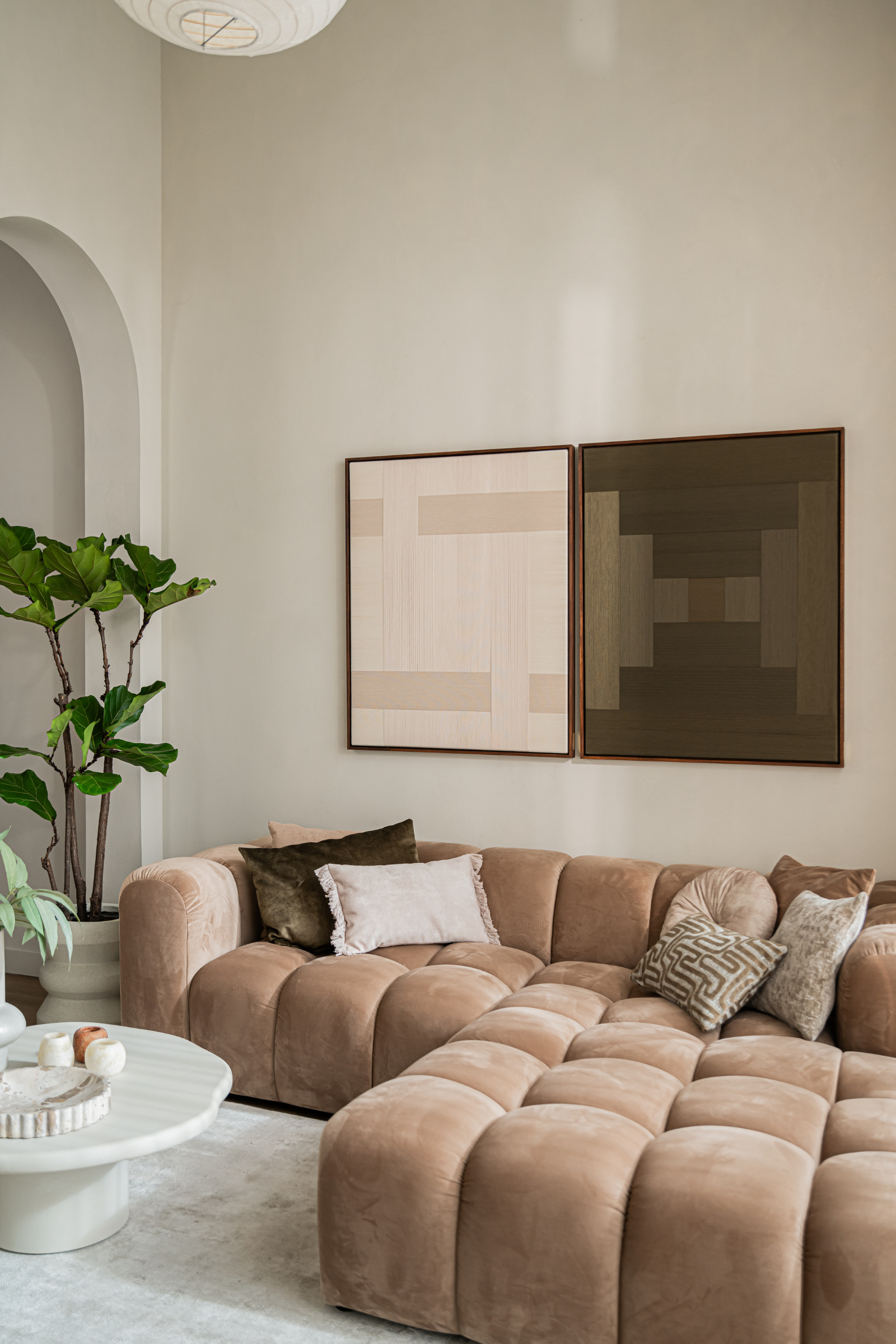 Luxury acoustic art in cotton